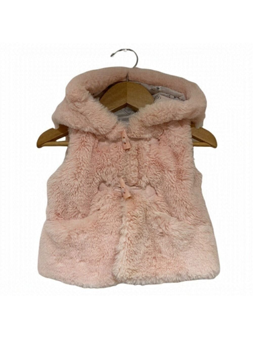 CATHERINE MALANDRINO faux fur hooded vest